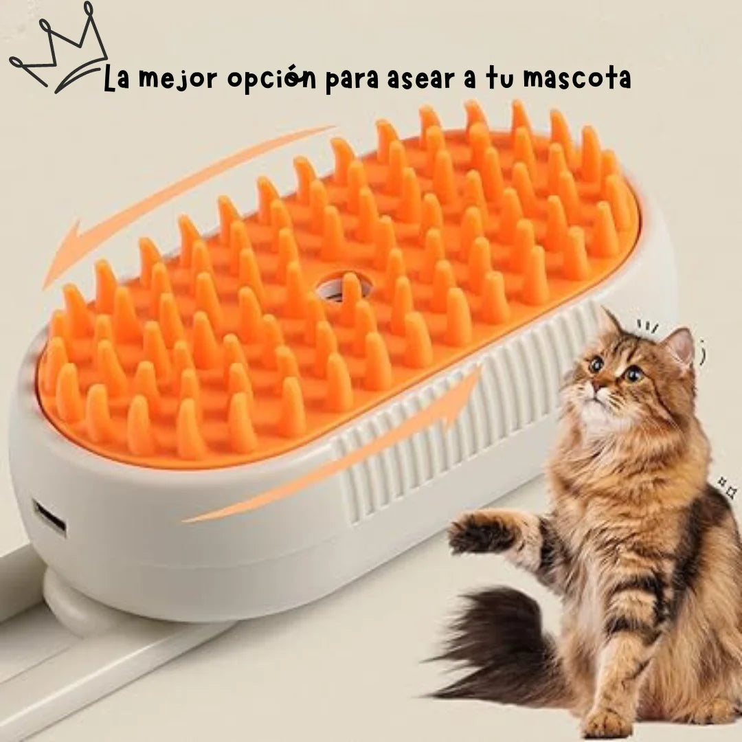 Cepillo para Mascotas Con Humidificador