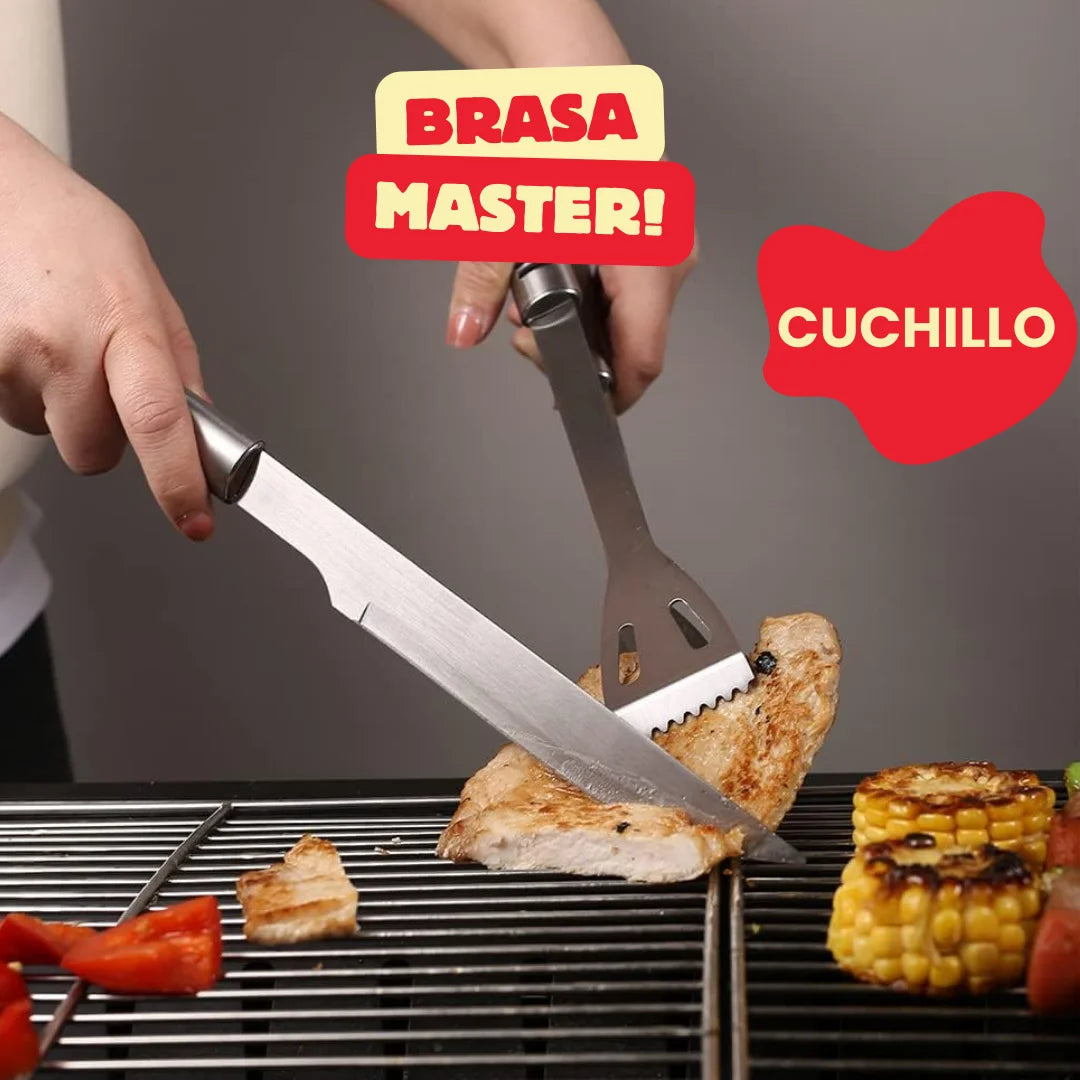 BRASA MÁSTER KIT PARRILLERO EN ACERO INOXIDABLE